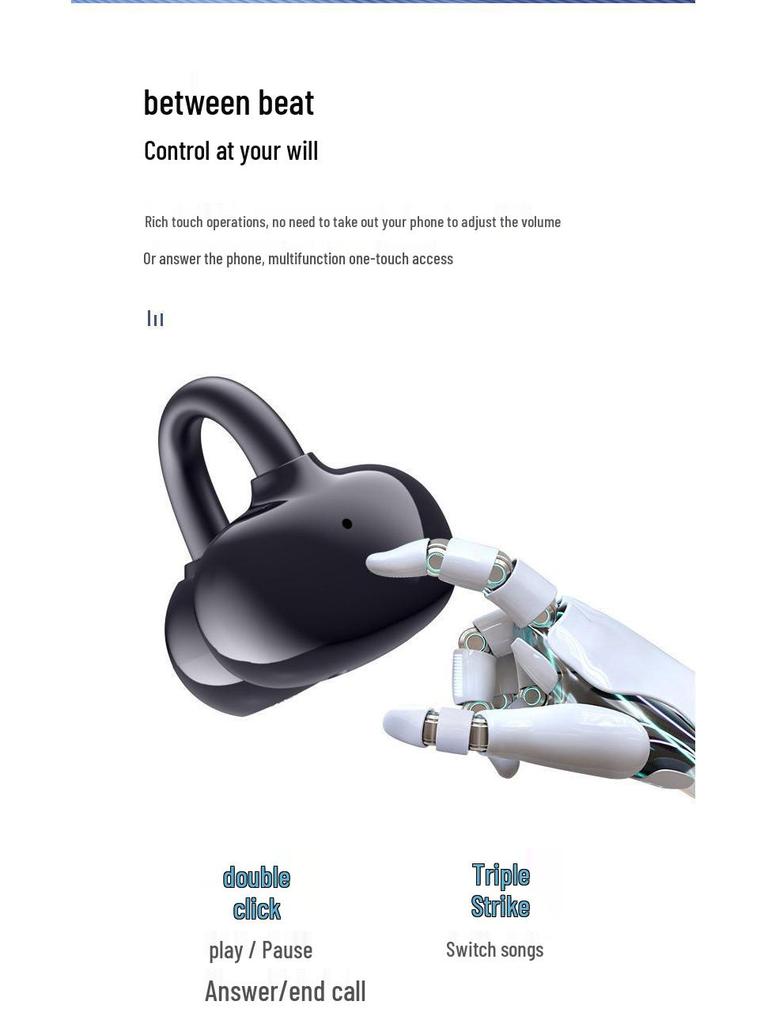 2025 New G126 TWS Bluetooth Sports Earbuds - Noise Cancelling & Non-In-Ear Design