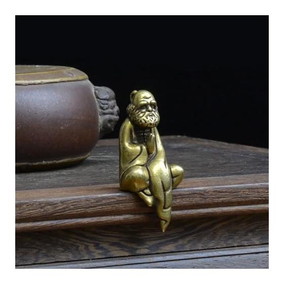 RemeeHi Daruma Statue, Daruma Daishi Seated Statue, Brass, Money Luck Prosperity, Good Luck, Daruma, Victory, Victory, Feng Shui Daruma, God Statue,
