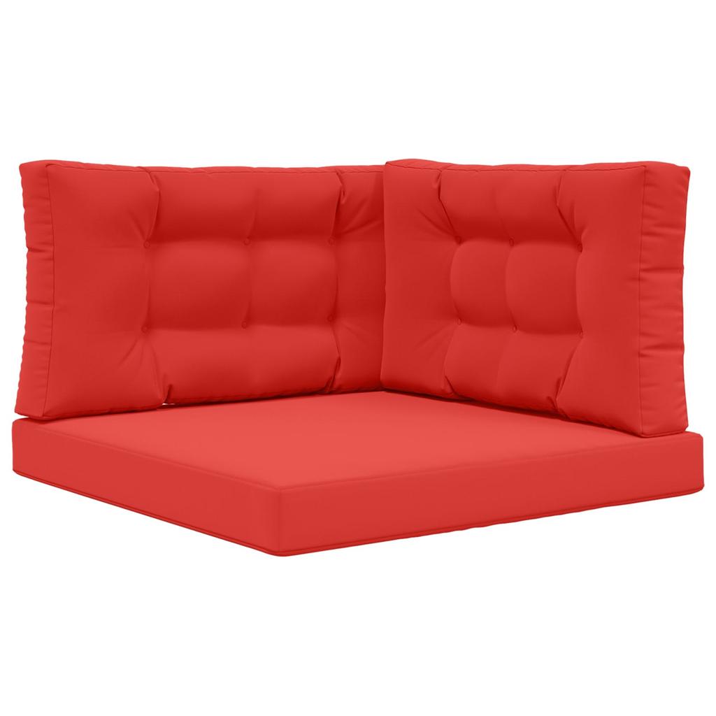 Outdoor Sofa Cushions 3 Pcs Red Polyester