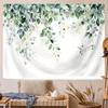 Boho Green Leaf Wall Hanging Tapestry,Watercolor Botanical Plant Art Decor Fabric, Soft Peaceful Ornament For Home Room Interior