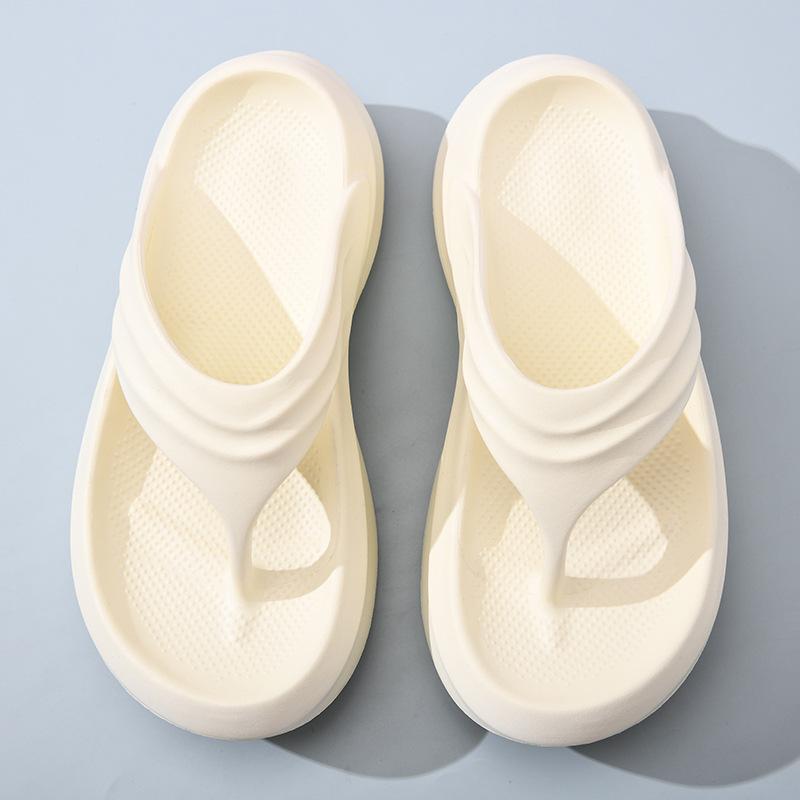 Thick Bottom Heightening Flip-flops Women's Summer Outer Wear Eva Home Indoor Outdoor Beach Cool Slippers