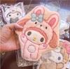 Kawaii Kitty Cinnamoroll Cartoon Hanging Hand Towel Absorbent Thickened Wipe Cloth Kuromi Melody Bathroom Kitchen Household Gift