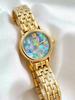 Australian Opal Vintage Women Quartz Watch Roman Dial Wheat Braided Metal Bracelet Luxury Gold Ladies Dress Wristwatch
