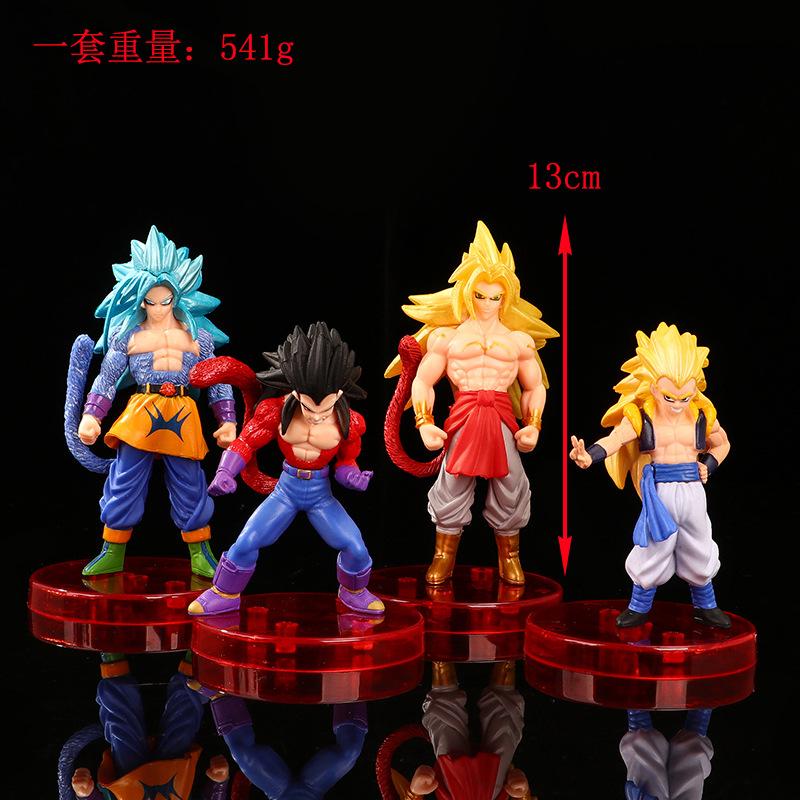 8Pcs Anime Dragon Ball Super Saiyan Goku Vegeta Broly Buu Action Figure Doll Model Toy Gifts