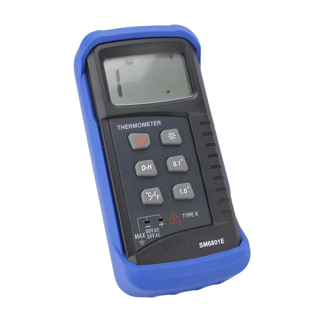 Digital Temperature Meter LCD Display Thermocouple Temperature Tester for Liquid Steam Gas Solid Medium Fits 4 Probes