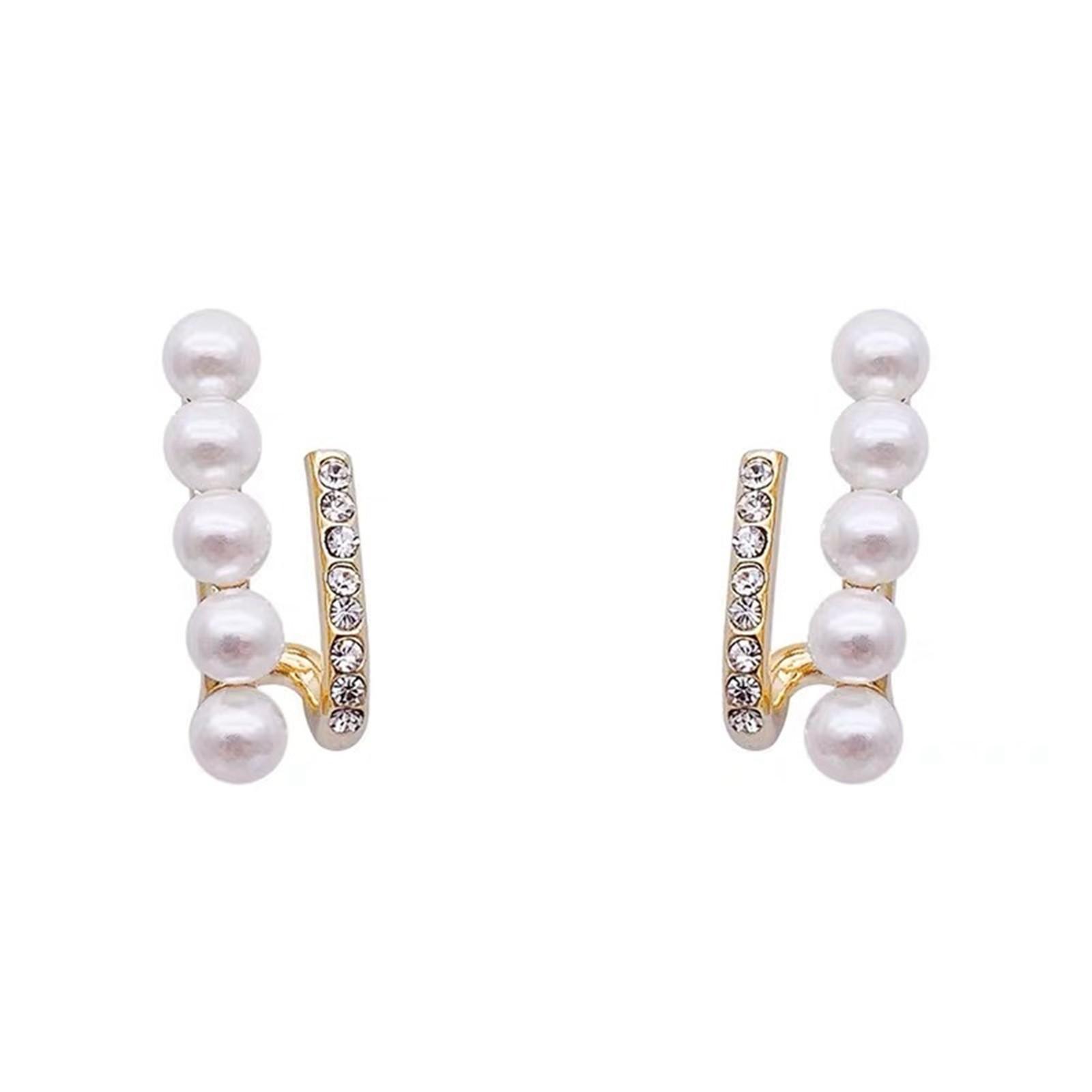 

Women s Earrings Pearl Earrings Rhinestone Earrings Summer Jewelry Summer Earrings белый