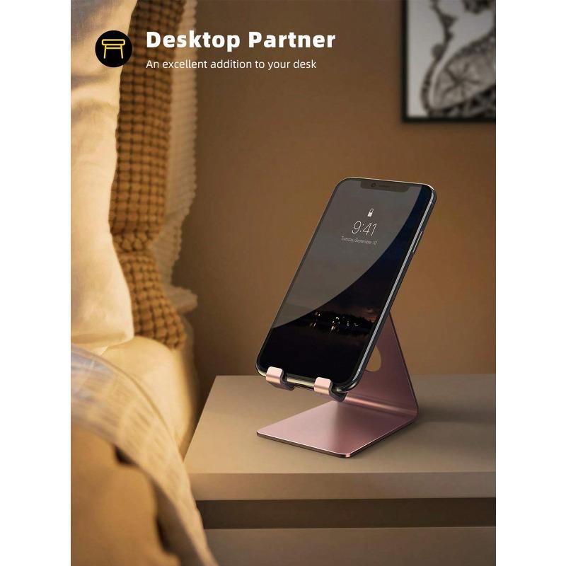 1 buc Suport acrilic pentru telefon mobil, Portabil, Transparent, Suport pentru telefon pentru birou, Compatibil cu Android/ Smartphone-uri, Tablete, Potrivit pentru Acasă