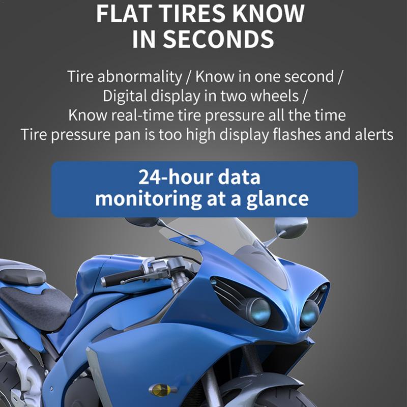 Tire Pressure Monitor Precise Waterproof RV Tire Pressure Monitoring System Real-time Monitoring Motorbike Tire Temperature