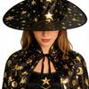 Gold Stamped Pumpkin Halloween Cape for Kids & Adults