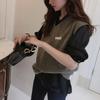 Korean Style V-Neck Vest & Long-Sleeve Blouse Set for Women - Casual Spring/Autumn Wear
