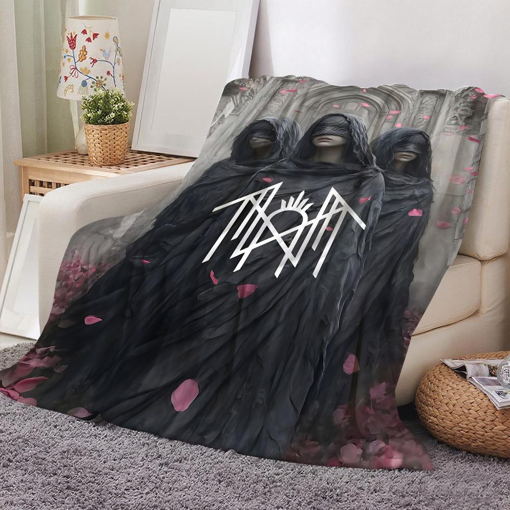 Manta Cozy Suave de Franela para Dormir de la Banda Mystery Tokens Ligera Agradable para la Piel para Sofá Cama Oficina y Viaje