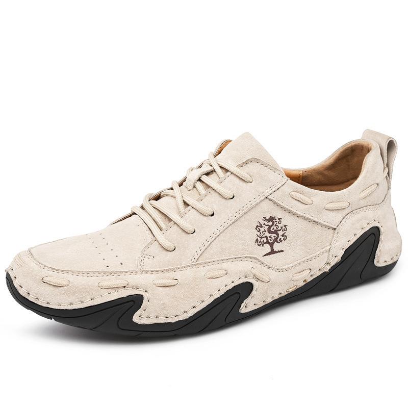 Stor storlek läder vardagliga Doudou skor herr nya enpedals lata skor mångsidiga fot loafers herr