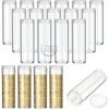 20pcs Clear Coin Storage Tubes with Airtight Screw Cap Heavy-Duty Transparent Organizer Tube Crushproof Dustproof Coin Organizer