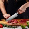 Japanese Damascus Chef Knife 7.5Inch- VG10 Steel, Ergonomic Pakkawood Handle, Professional Kitchen Knife for Meat & Vegetable Cu