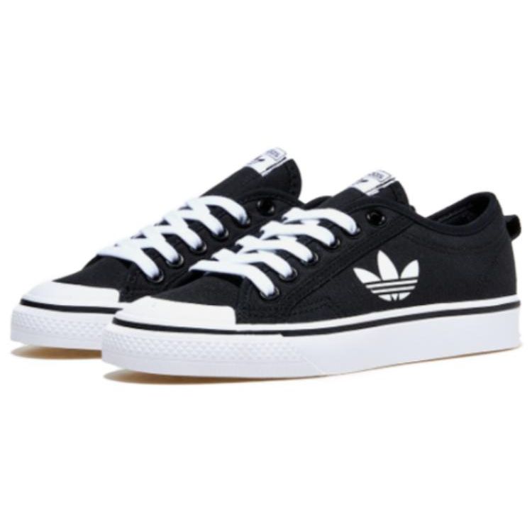 Adidas Originals Nizza Trefoil Nízké Skate Boty Unisex Tenisky Černé HQ6939