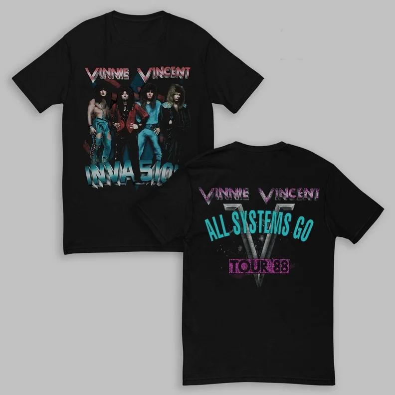Vintage Style 1988 Vinnie Vincent Invasion All Systems Go Music Tour 88 Unisex S
