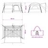 Family Tent with Roof Olive Green 380 x 260 x 190 cm Polyester