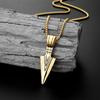 Cross-Border Men's Indian Arrow Titanium Steel Hip Hop Punk Necklace