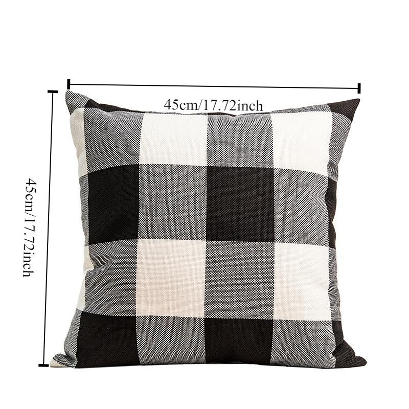 Plaid Pillow Cover Home Pillow Cover Car Cushion Ins Scandinavian Sofa Cushion
