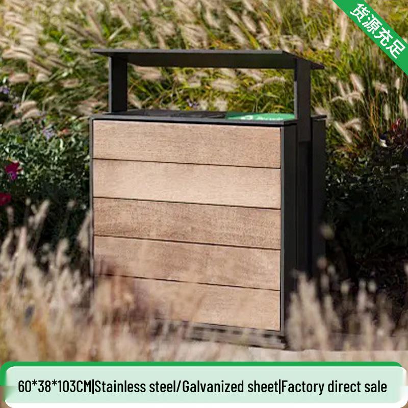 Stainless Steel Outdoor Trash Can for Parks and Commercial Areas