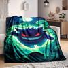 1pc Ghostly Pokémon Blanket Lightweight Flannel Blanket Throw Blanket For Sofa, Bed, Travel, Camping, Livingroom, Office, Couch