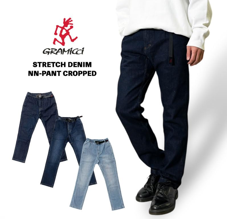 Gramicci Stretch Denim Cropped Pants, GMP5-SJP05 (M, MEDUSED)