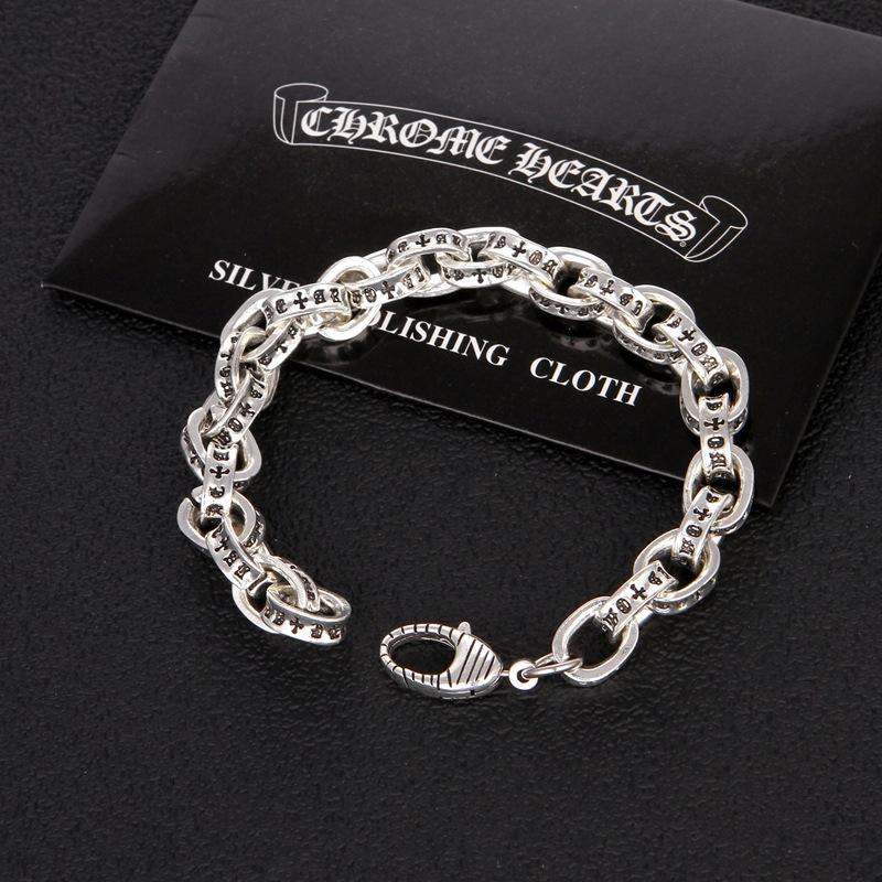 Crowe Cross Bracelet Hip Hop Trend Punk Retro Thai Silver Hipster Personality Couple Bracelet