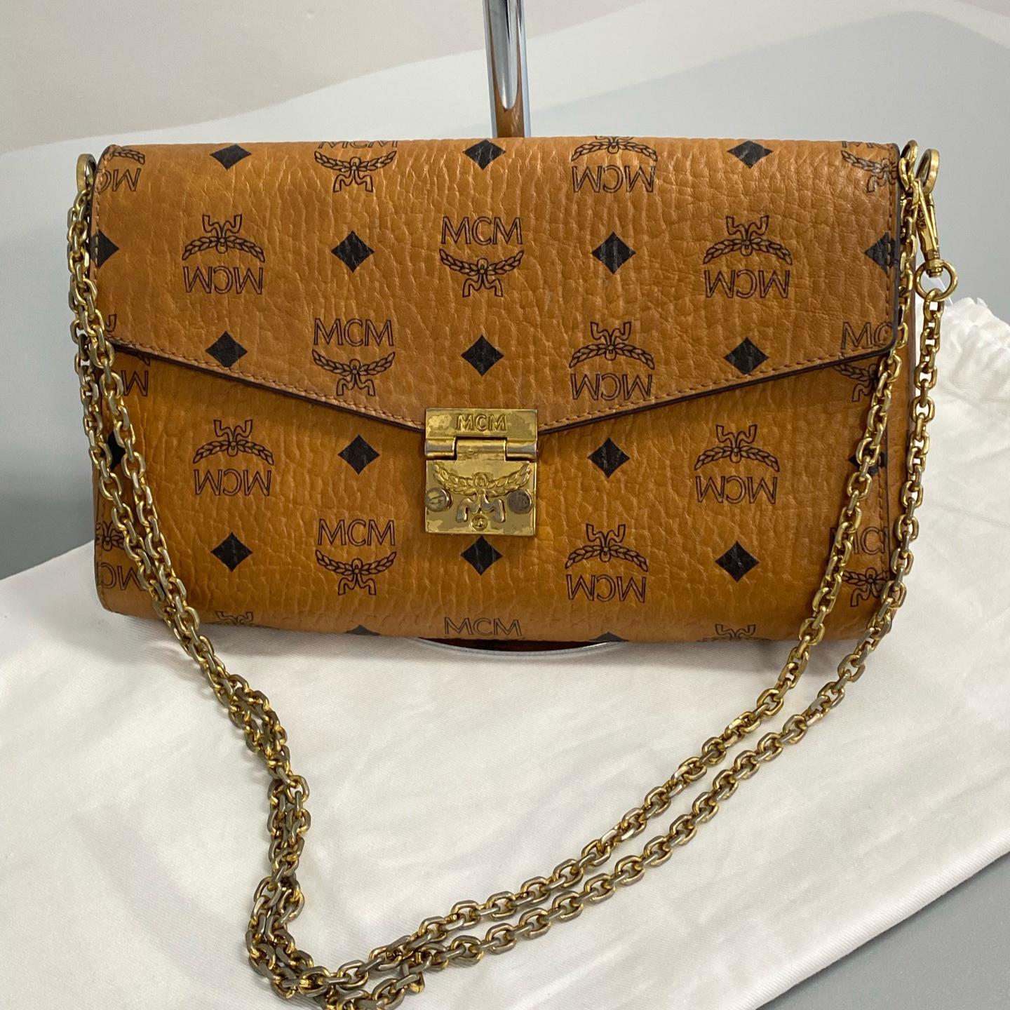 [Pre-Owned] Patricia Visetos Monogram Square Flap Leather Envelope Shoulder Bag - Good #MR7NEN ONE SIZE