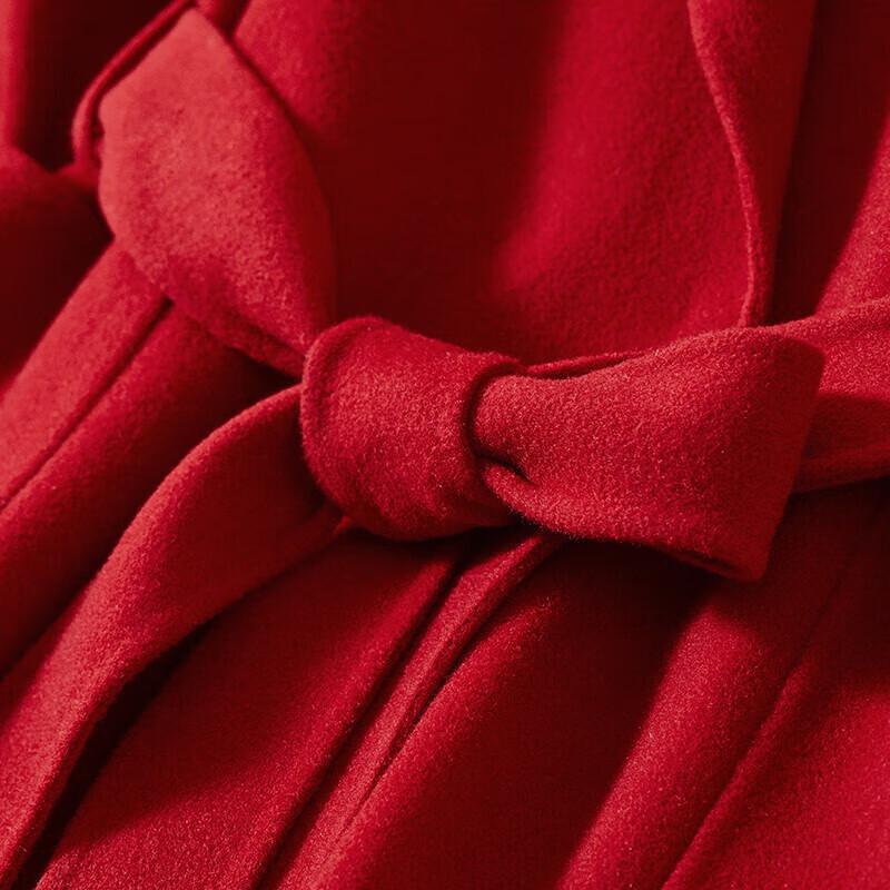 Women's 100% Wool Notched Lapel Double-faced Mid-length Winter Coat