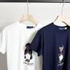 RL High-Quality Scannable Little Bear Embroidered Cotton T-Shirt with Round Hat, Windbreaker Insert Pocket, Short Sleeve - 25 New Styles