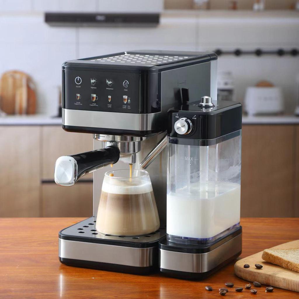 Home Fancy Coffee Machine: Automatic Milk Frother, Latte Art, 20-bar Pressure, Touchscreen.