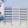 5-Tier Steel Champagne Display Stand,White/Black/Gold Champagne Glass Holder Floor Mounted 66*40*172cm for Party