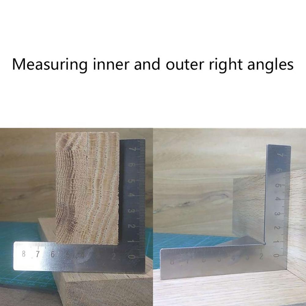 Woodworking Ruler Layout Miter Stainless Steel Triangle Rafter 45 Degree 90 Degree Metric Gauge