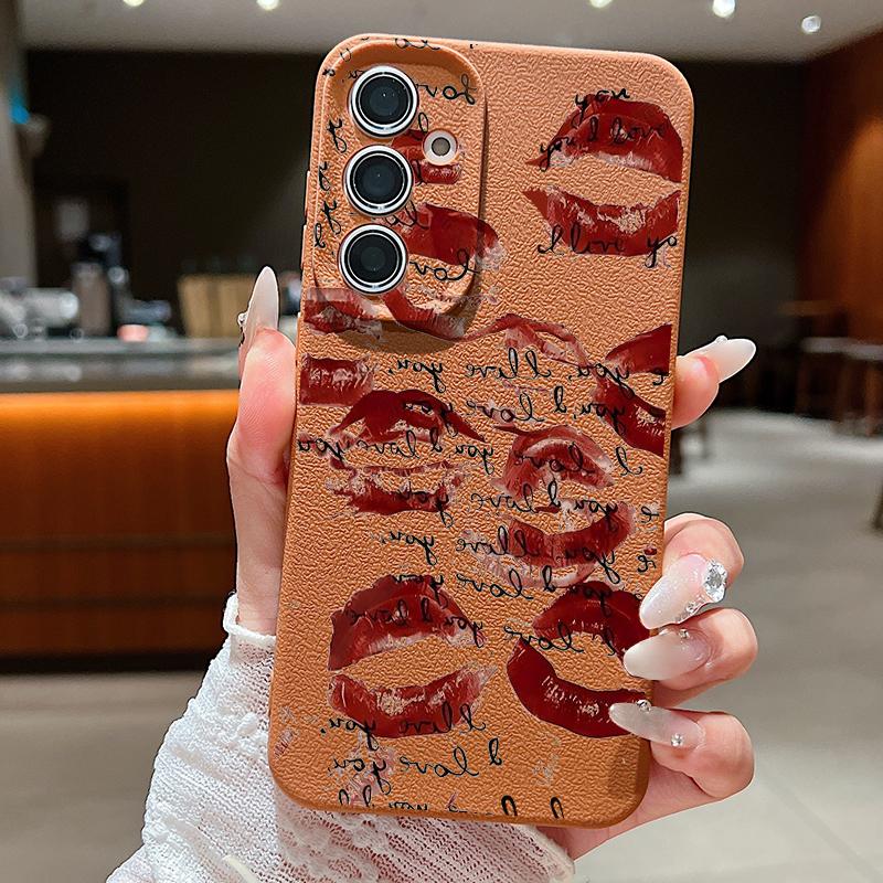 Cool Kiss Lips Print Case For Samsung A18 A57 A37 A17 A56 A36 A26 A16 A55 A35 A25 A15 A54 S21 FE S22 S23 S24 Plus S25 S26 Ultra Silicone Cover