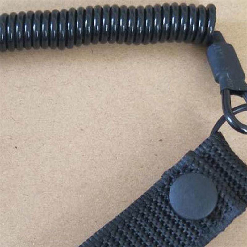 Elastic Lanyard Rope Tactical Anti-Lost Military Spring Safety Strap Gun Rope For Key Ring Chain Flashlight Hunting Accessories