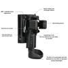 Holster de Ceinture pour Lampe Torche Pivotant Libération Rapide Support de Lampe Torche Porte-Lampe Torche de Ceinture Solide Pochette Holster pour Lampe Torche Lumière