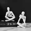 Nordic Style Reading Sculpture Modern Resin Figurine Ornaments The Thinker Statue  Living Room