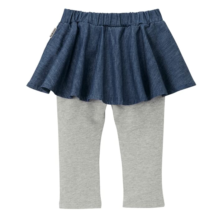 MIKIHOUSE HOT BISCUITS Skirted Pants 110cm Navy x Gray 73-3205-570