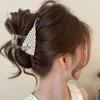 Strawberry Polka Dot High-End Claw Clip: Stylish Ponytail & Half-Up Hair Accessory for Women