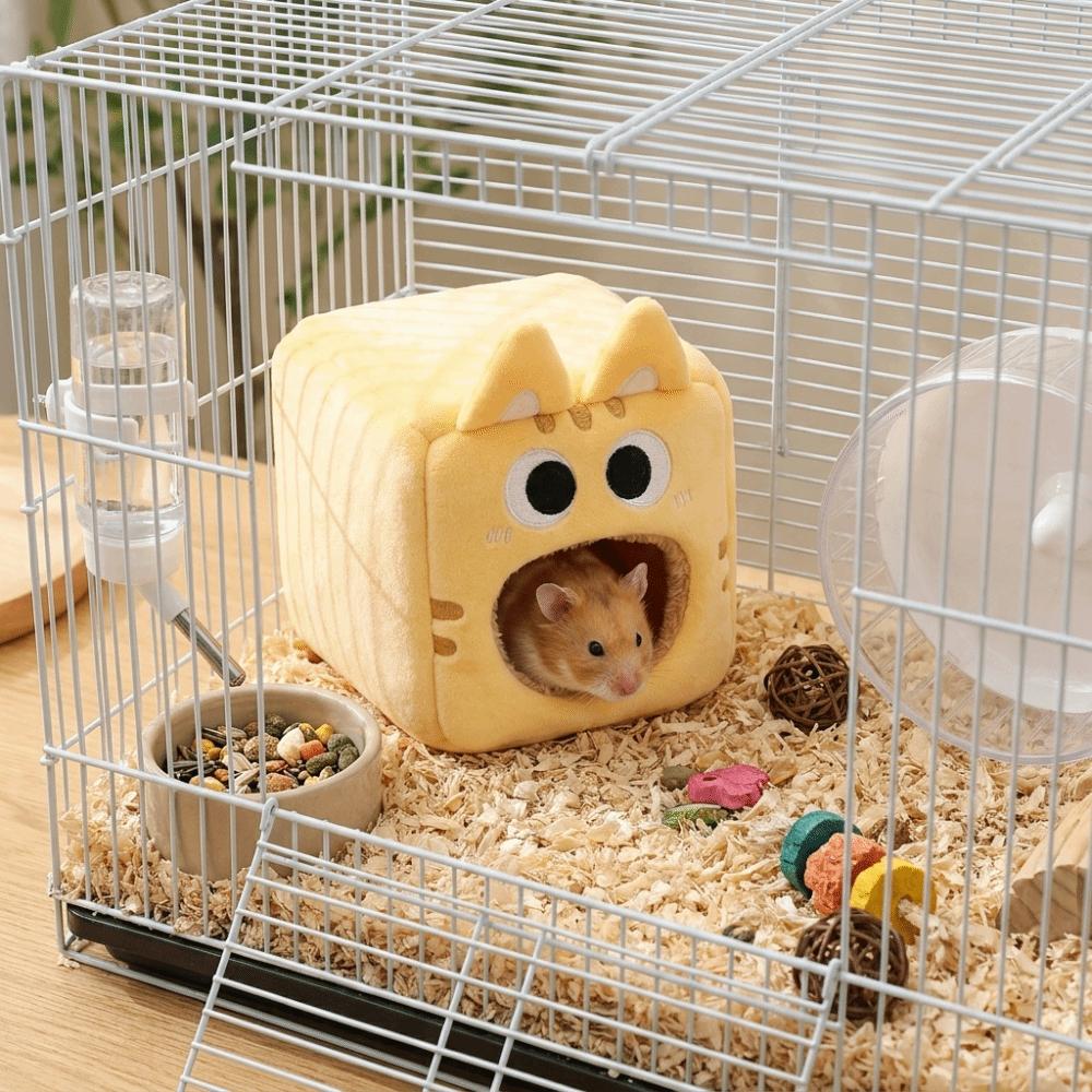 Warm Hamster Cotton Nest Soft Plush Guinea Pig Insulated Nest Winter Hamster House Cage Accessory