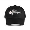 Rote Augen Harz Fischskelett Heimdekoration Baseballkappe Mode Unisex Sonnenhut Damen Outdoor Sport Snapback Kappe
