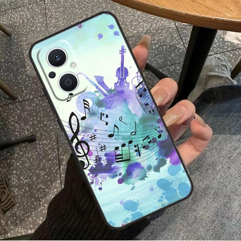 Musical Music Note For OPPO Reno 14F 13F 12F 11F 10 11 12 13 14 Pro 7 8 Lite 8T OPPO Find X5 X6 X8 X9 Pro Case