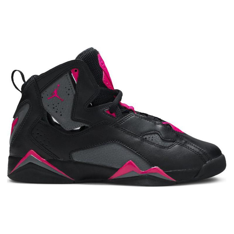 New Jordan True Flight Black Dark Grey Deadly Pink GS 342774-009
