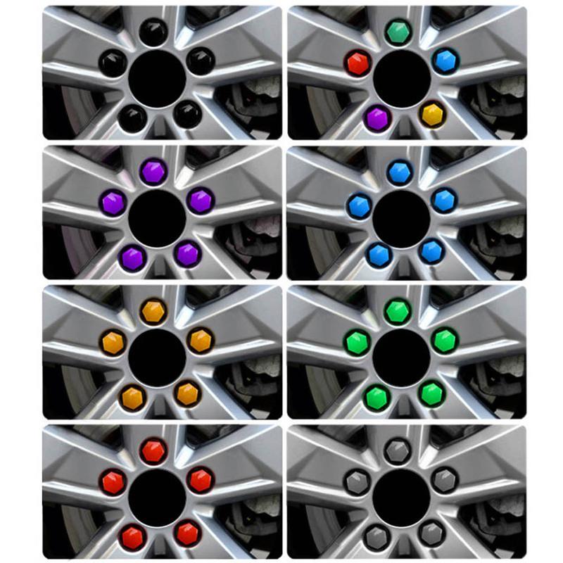 20Pcs 17/19/21mm Caps for Bolts Wheel Bolts Plugs Caps Anti-Rust Screws Cover Wheel Nuts Cap Decoration Styling Car Accessories