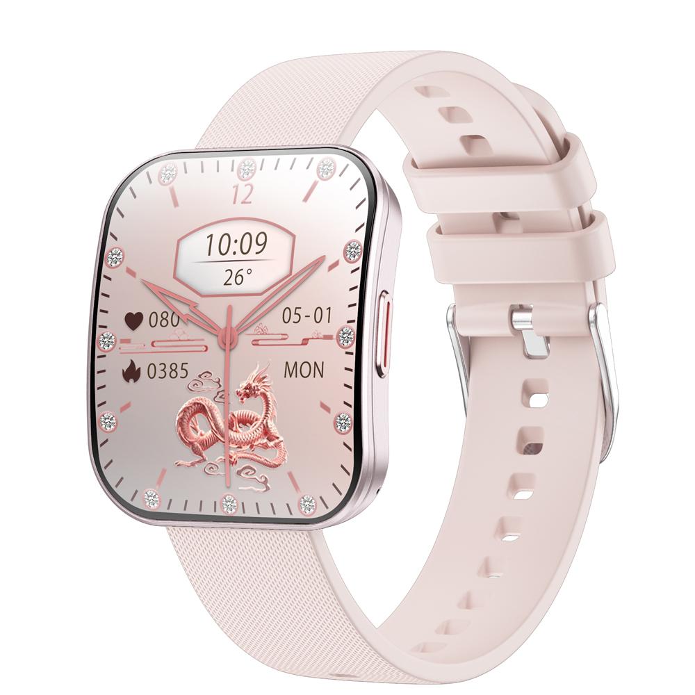 

VS61 Pro Smartwatch Man Woman Curved Screen Metal Body Voice Assistant Heart Rate BT Call Sports Smartwatch розовый