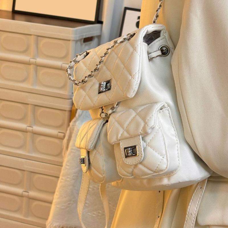 2025 Female Student Commuter Backpack Small Fresh Wind Bag Korean Mini Chain Lightweight Female Backpack