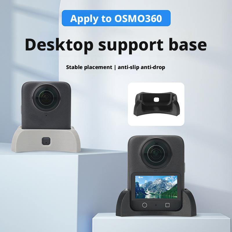 Für DJI OSMO 360 Desktop Feste Basis Panorama-Kamera Weichgummi Rutschfest Sturzsicher Stützbasis Sportkamera-Zubehör