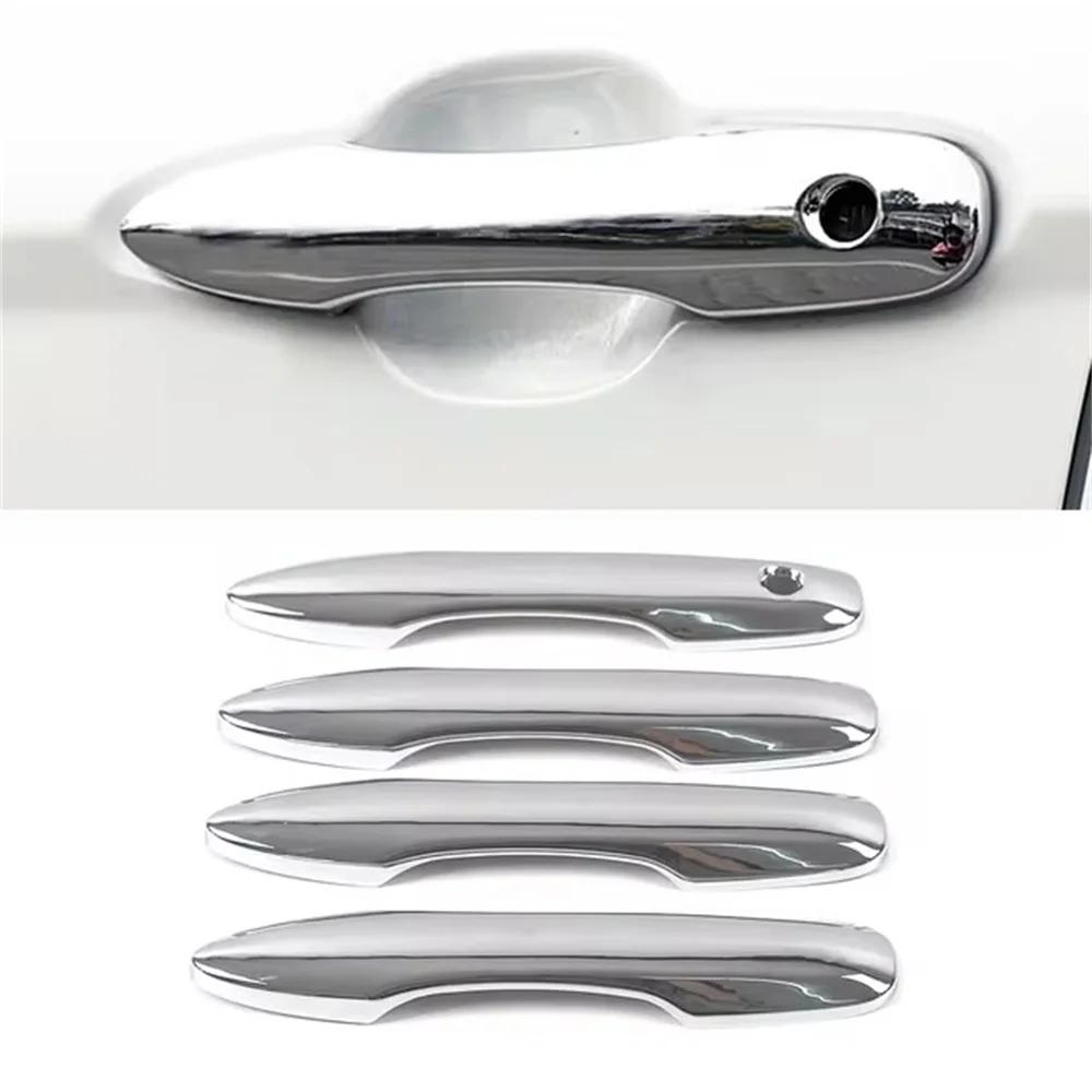 Door Handle Cover For Toyota Corolla E210 Touring GR Sport Hybrid - Glossy Carbon Fiber Black Trims Auto Car Accessories silver 1 holes