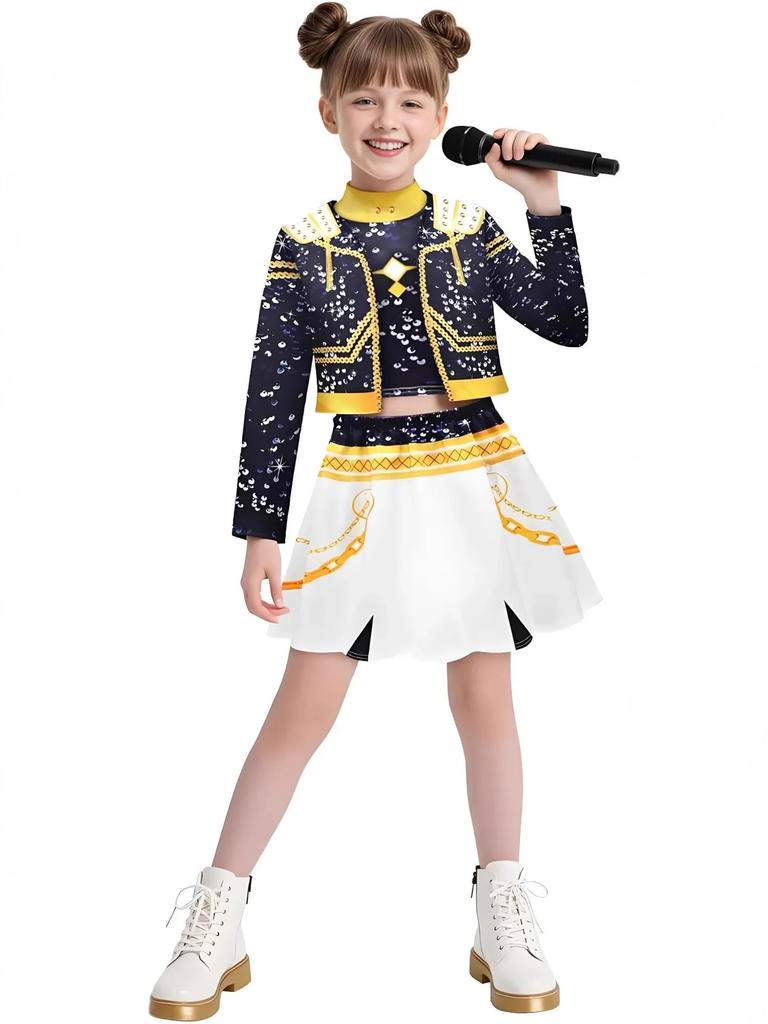 Anime Film Kinder Cosplay Rumi Zoey Mira Cosplay Anzug Kleidung KPop Rumi Zoey Cosplay Kostüm 3D Druck Kostüm