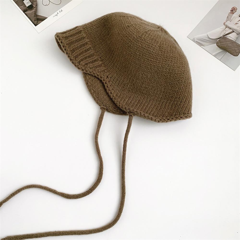 Windproof Beanie Cap Warm Earmuffs Cap New Knitted Cap  Women